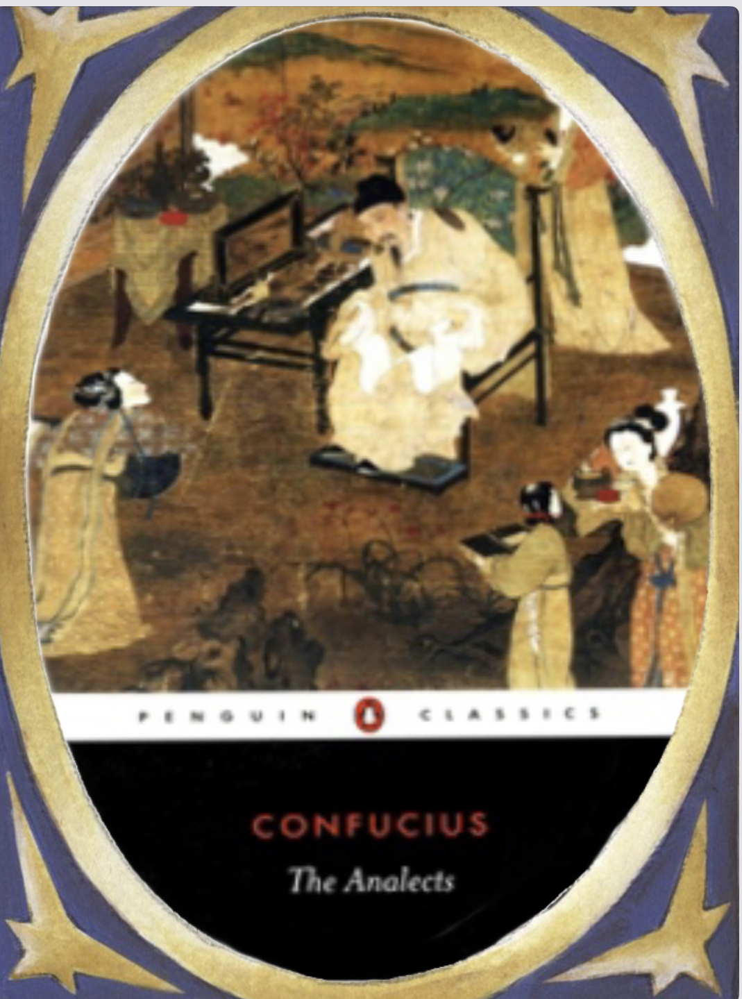 Orange medieval bird illustration