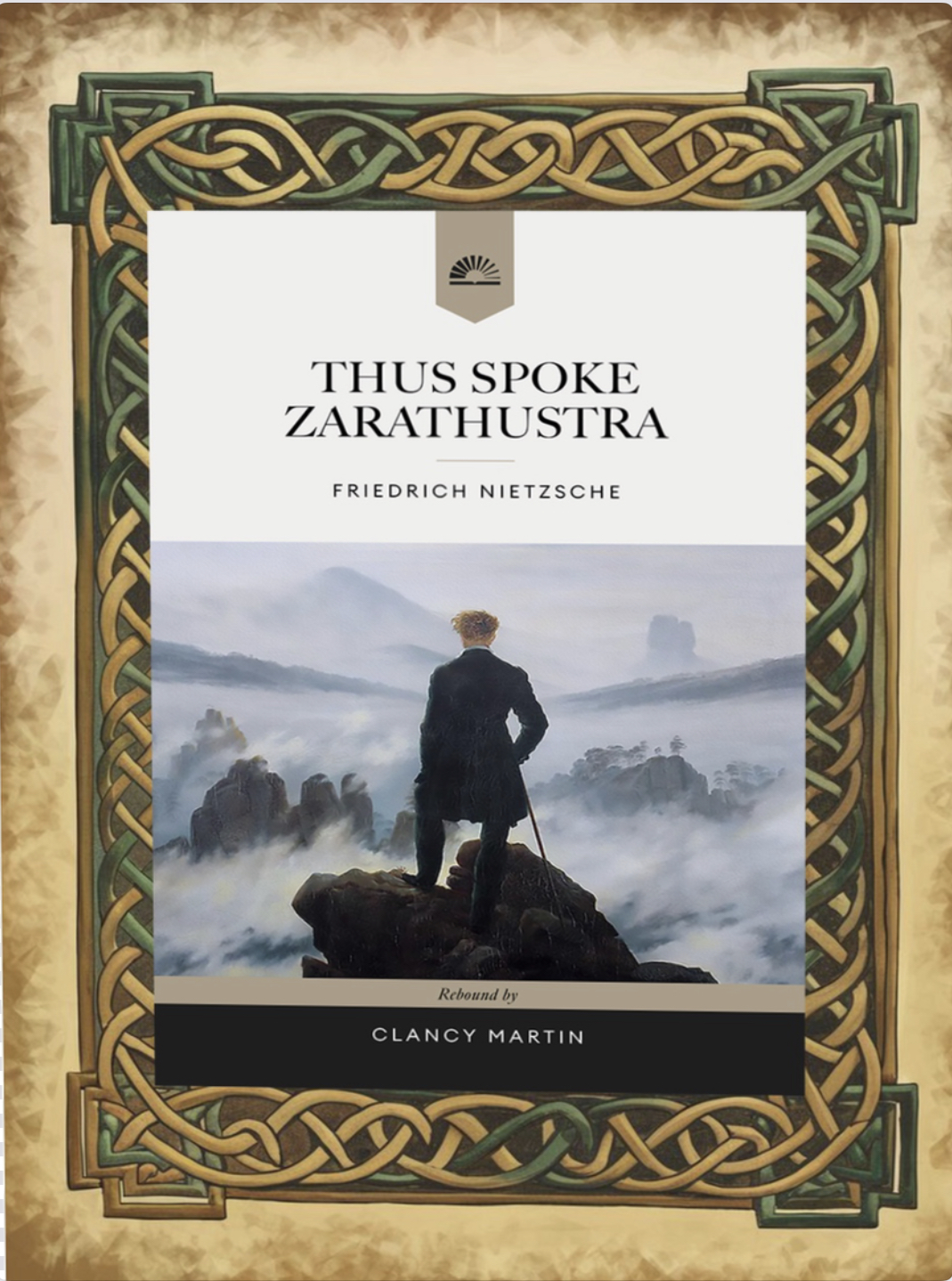 Blue medieval bird illustration